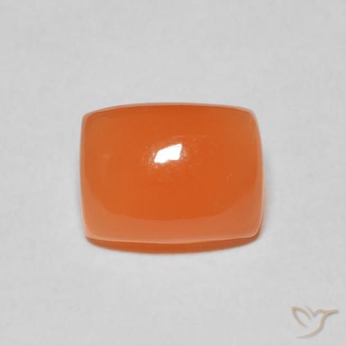 2.44ct 자연스러운 붉은 오렌지 월장석, 방석, 투명한