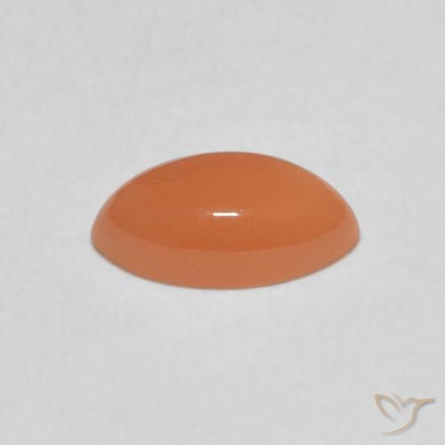 1.11캐럿 천연 멜론 오렌지 월장석, 보석, 투명한
