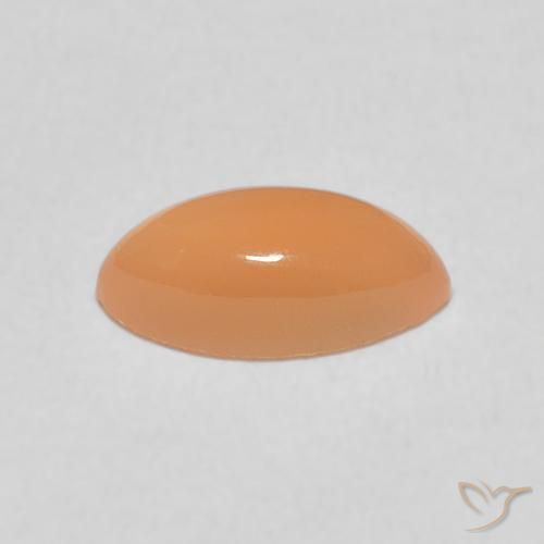 1.35캐럿 천연 피치 오렌지 월장석, 보석, 투명한