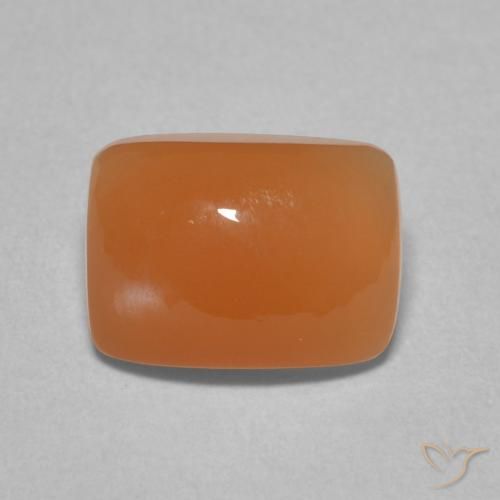 2.14ct 자연스러운 미디엄 오렌지 월장석, 방석, 투명한