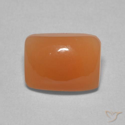 2.00ct 자연스러운 라이트 오렌지 월장석, 방석, 투명한