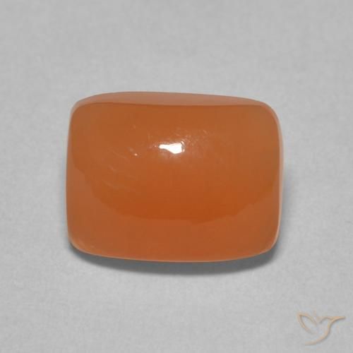 2.28ct 자연스러운 미디엄 오렌지 월장석, 방석, 투명한