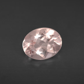 1.52캐럿 천연 라이트 핑크 모가나이트, 타원형 컷, 9×7 mm, VVS-VS