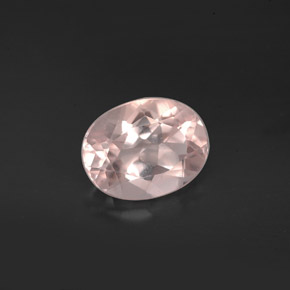 1.58캐럿 천연 라이트 핑크 모가나이트, 타원형 컷, 9.1×7.1 mm, VVS-VS