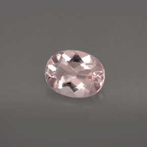 1.56캐럿 천연 라이트 핑크 모가나이트, 타원형 컷, 9×7 mm, VVS