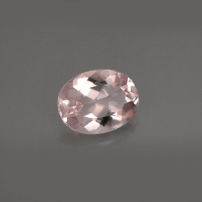 1.56캐럿 천연 라이트 핑크 모가나이트, 타원형 컷, 9×7 mm, VVS