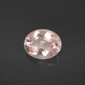 1.52캐럿 천연 라이트 핑크 모가나이트, 타원형 컷, 9×7 mm, VVS-VS