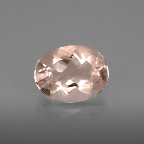 1.48캐럿 천연 라이트 핑크 모가나이트, 타원형 컷, 9.1×7.1 mm, VVS