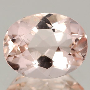 1.50캐럿 천연 라이트 핑크 모가나이트, 타원형 컷, 9×7 mm, VVS-VS