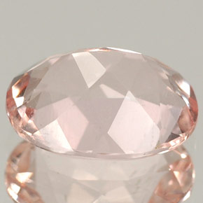 1.50캐럿 천연 라이트 핑크 모가나이트, 타원형 컷, 9×7 mm, VVS-VS