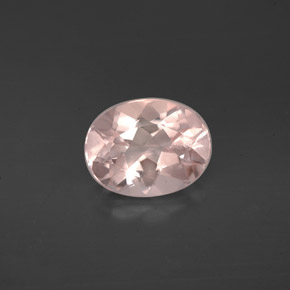 1.52캐럿 천연 라이트 핑크 모가나이트, 타원형 컷, 9×7 mm, VVS