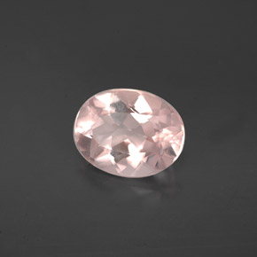 1.52캐럿 천연 라이트 핑크 모가나이트, 타원형 컷, 9×7 mm, VVS
