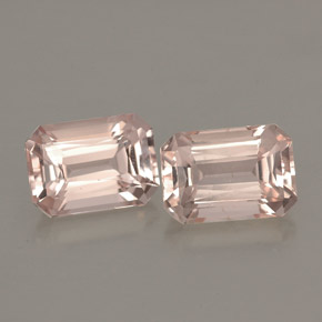 캐럿 천연 라이트 핑크 모가나이트 보석, 에메랄드 컷, 8.6×6 mm, VVS-VS