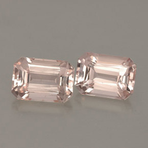 캐럿 천연 라이트 핑크 모가나이트 보석, 에메랄드 컷, 8.6×6 mm, VVS-VS