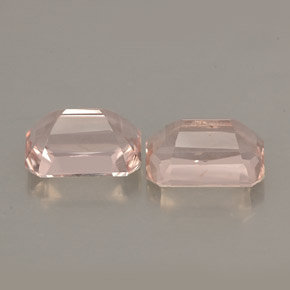 캐럿 천연 라이트 핑크 모가나이트 보석, 에메랄드 컷, 8.6×6 mm, VVS-VS