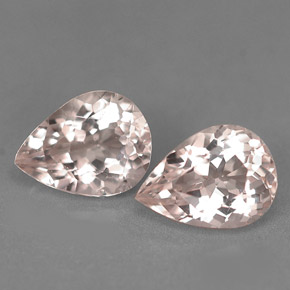 캐럿 천연 라이트 핑크 모가나이트 보석, 배 모양, 7.7×5.9 mm, VVS