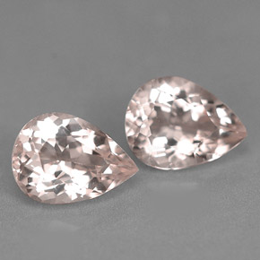 캐럿 천연 라이트 핑크 모가나이트 보석, 배 모양, 7.7×5.9 mm, VVS