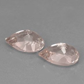 캐럿 천연 라이트 핑크 모가나이트 보석, 배 모양, 7.7×5.9 mm, VVS