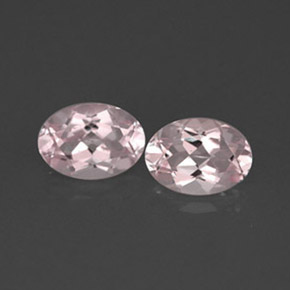 캐럿 천연 라이트 핑크 모가나이트 보석, 타원형 컷, 7.1×5 mm, VVS
