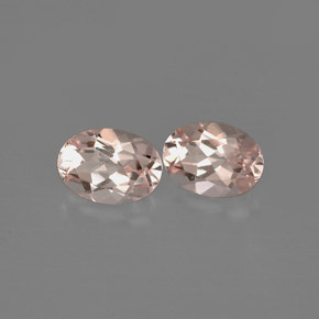 캐럿 천연 라이트 핑크 모가나이트 보석, 타원형 컷, 6.9×4.9 mm, VVS