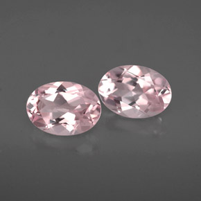 캐럿 천연 라이트 핑크 모가나이트 보석, 타원형 컷, 7×4.9 mm, IF
