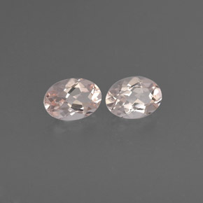 캐럿 천연 라이트 핑크 모가나이트 보석, 타원형 컷, 7.1×5 mm, VVS
