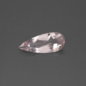 0.65캐럿 천연 라이트 핑크 모가나이트, 배 모양, 10.4×4.3 mm, VS