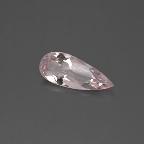 0.65캐럿 천연 라이트 핑크 모가나이트, 배 모양, 10.4×4.3 mm, VS
