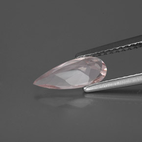 0.65캐럿 천연 라이트 핑크 모가나이트, 배 모양, 10.4×4.3 mm, VS