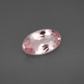 1.56캐럿 천연 라이트 핑크 모가나이트, 타원형 컷, 10.2×6 mm, VS