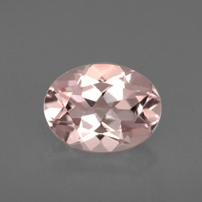 1.14캐럿 천연 라이트 핑크 모가나이트, 타원형 컷, 8.1×6 mm, VVS-VS