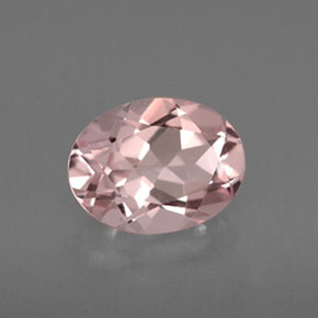 1.14캐럿 천연 라이트 핑크 모가나이트, 타원형 컷, 8.1×6 mm, VVS-VS