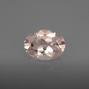1.18캐럿 천연 라이트 핑크 모가나이트, 타원형 컷, 8.1×6 mm, VS
