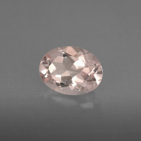 1.18캐럿 천연 라이트 핑크 모가나이트, 타원형 컷, 8.1×6 mm, VS