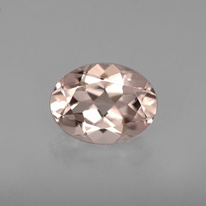 1.12캐럿 천연 라이트 핑크 모가나이트, 타원형 컷, 7.9×6 mm, VVS
