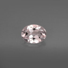 1.02캐럿 천연 라이트 핑크 모가나이트, 타원형 컷, 7.9×5.9 mm, VVS