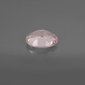 1.02캐럿 천연 라이트 핑크 모가나이트, 타원형 컷, 7.9×5.9 mm, VVS