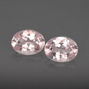 캐럿 천연 라이트 핑크 모가나이트 보석, 타원형 컷, 8×6 mm, VVS-VS