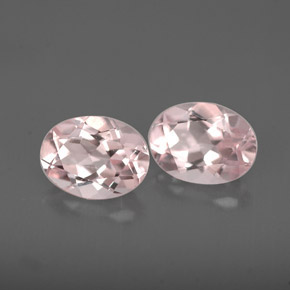 캐럿 천연 라이트 핑크 모가나이트 보석, 타원형 컷, 8×6 mm, VVS-VS