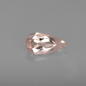 0.57캐럿 천연 라이트 핑크 모가나이트, 배 모양, 8.3×4.3 mm, VVS-VS