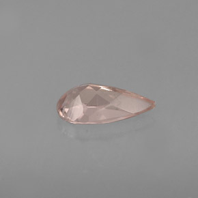 0.57캐럿 천연 라이트 핑크 모가나이트, 배 모양, 8.3×4.3 mm, VVS-VS