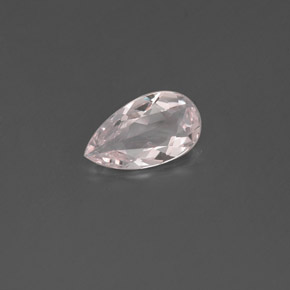0.45캐럿 천연 라이트 핑크 모가나이트, 배 모양, 7.4×4.3 mm, VVS-VS
