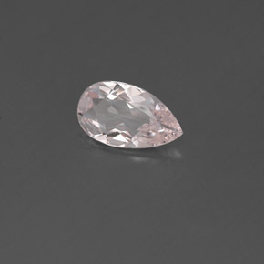 0.45캐럿 천연 라이트 핑크 모가나이트, 배 모양, 7.4×4.3 mm, VVS-VS