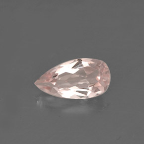 0.62캐럿 천연 라이트 핑크 모가나이트, 배 모양, 8×4.3 mm, VVS