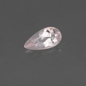 0.63캐럿 천연 라이트 핑크 모가나이트, 배 모양, 8.3×4.3 mm, VVS-VS