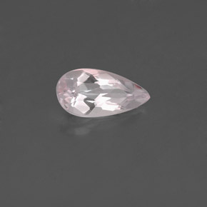 0.63캐럿 천연 라이트 핑크 모가나이트, 배 모양, 8.3×4.3 mm, VVS-VS