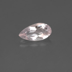 0.66캐럿 천연 라이트 핑크 모가나이트, 배 모양, 8.2×4.2 mm, VVS