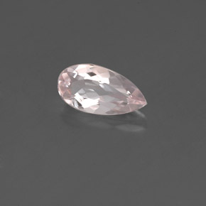 0.66캐럿 천연 라이트 핑크 모가나이트, 배 모양, 8.2×4.2 mm, VVS