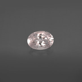 0.75캐럿 천연 라이트 핑크 모가나이트, 타원형 컷, 7×5 mm, VVS