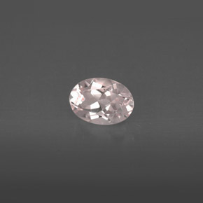 0.75캐럿 천연 라이트 핑크 모가나이트, 타원형 컷, 7×5 mm, VVS